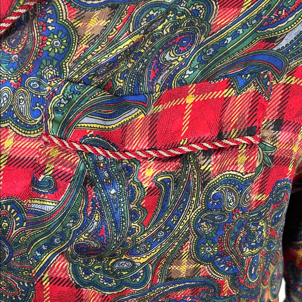 Dior Red and Blue Paisley Robe - Picture 4 of 5